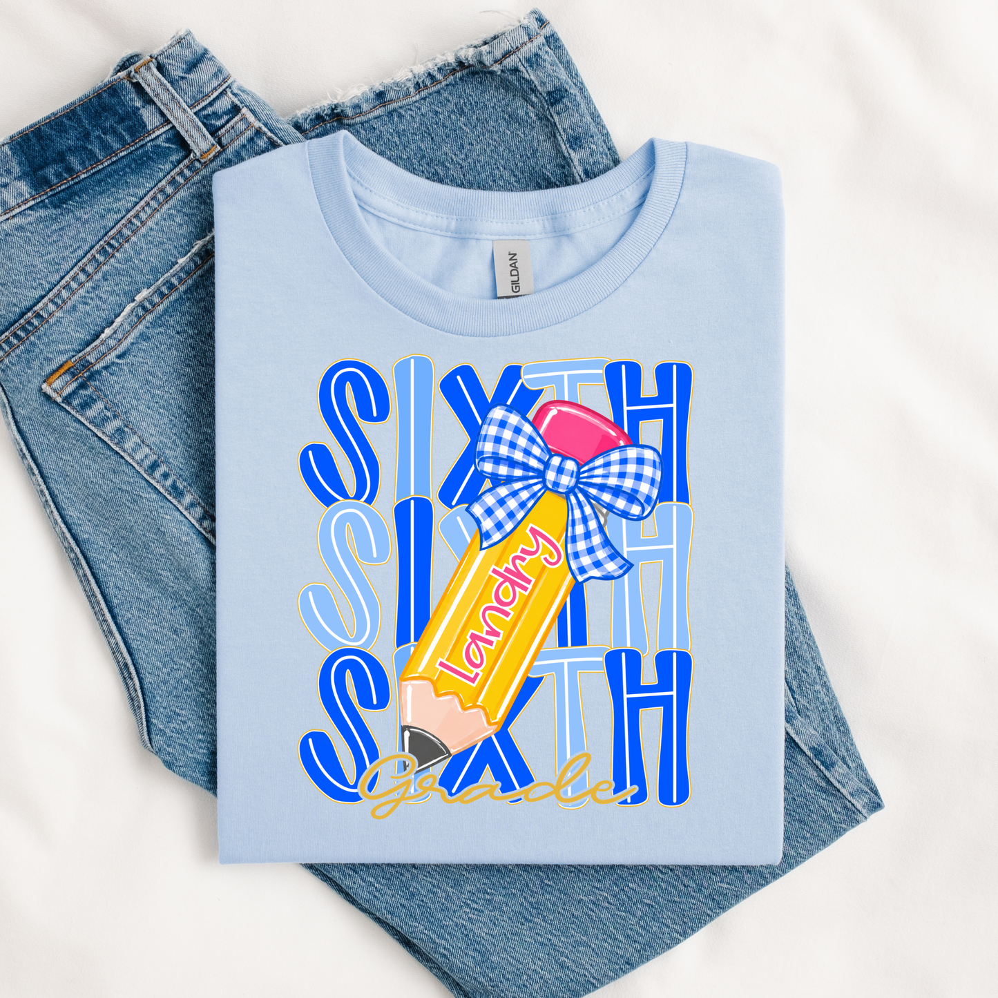 Blue Gingham BTS