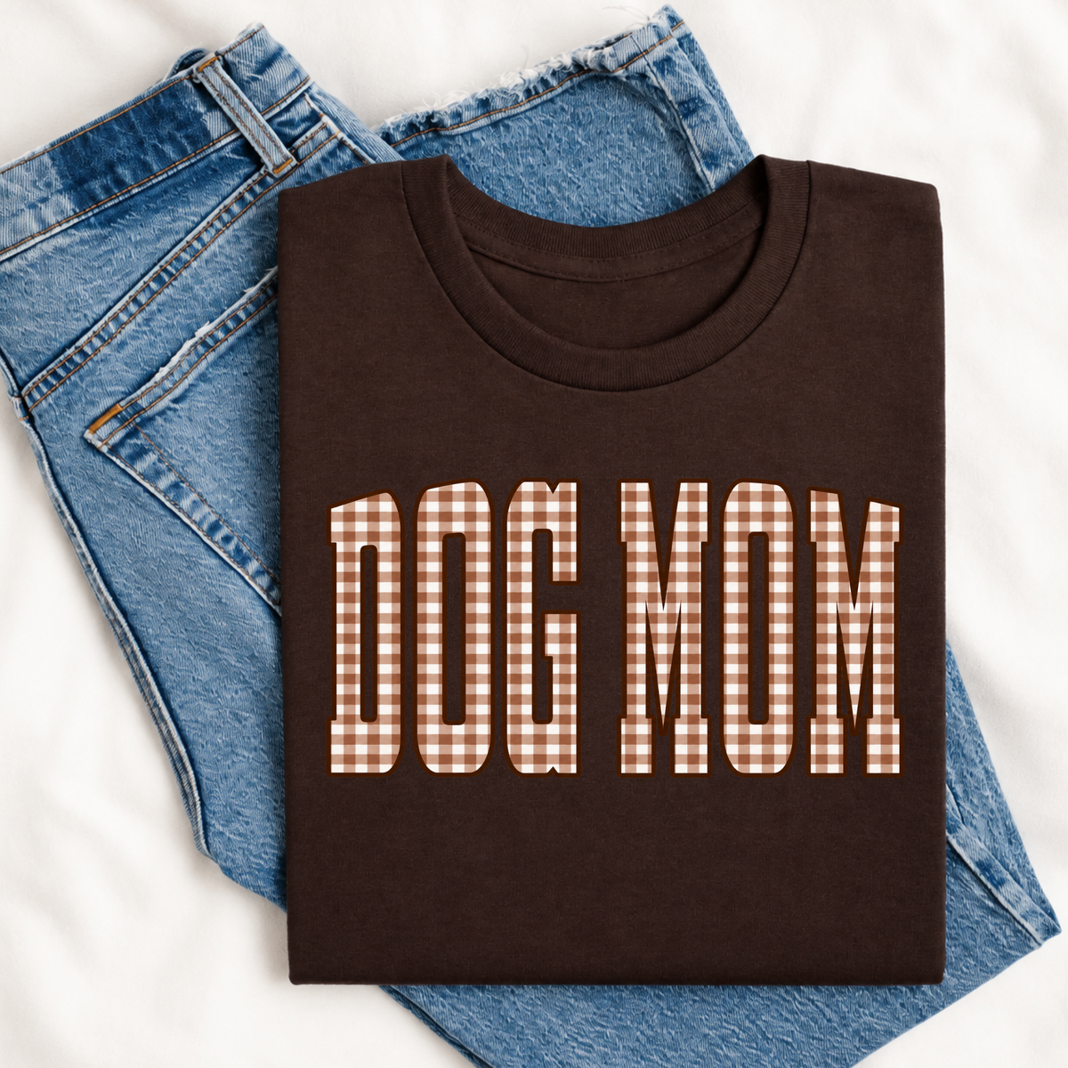 Dog Mom Checkered