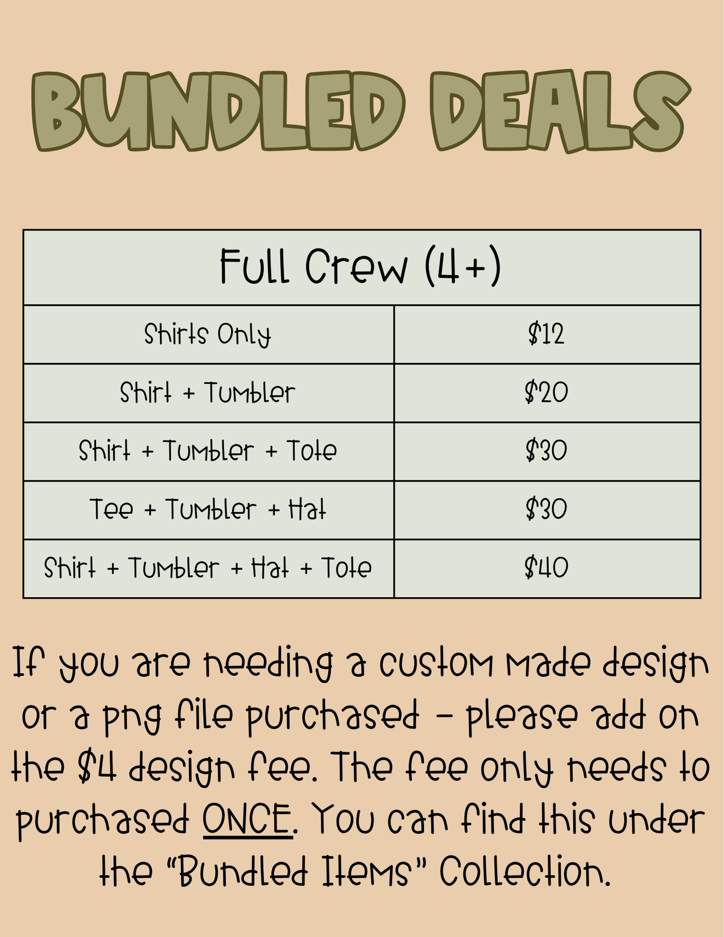 Full Crew Bundle (4 or More)