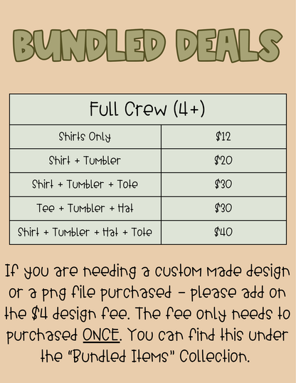 Full Crew Bundle (4 or More)